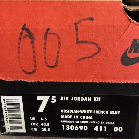 Jordan 12 Obsidian OG - Picture 5 of 6